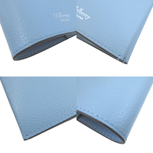 未使用 マルベリー RL8162 レザー 水色 パスポートスリップ パスポートケース 1772【中古】Mulberry