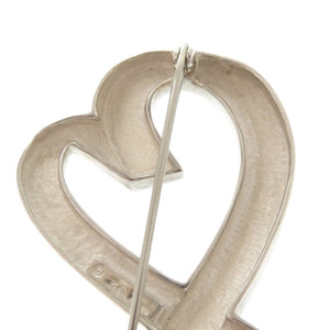 美品 ティファニー ラビングハート シルバー925 ブローチ 1776【中古】TIFFANY&Co.