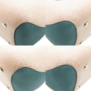 新品同様 ボナベンチュラ ミア ミニ BTBC2-BC キャンバス レザー ブルー 2WAY トートバッグ ショルダーバッグ ハンドバッグ 1797【中古】BONAVENTURA