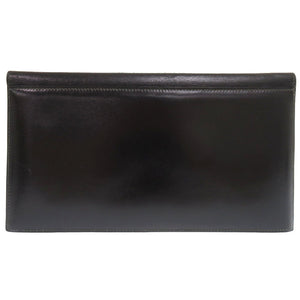 エルメス サンシルボックス ボックスカーフ ブラック ゴールド金具 ○J刻印 ヴィンテージ クラッチバッグ 黒 1800 【中古】 HERMES