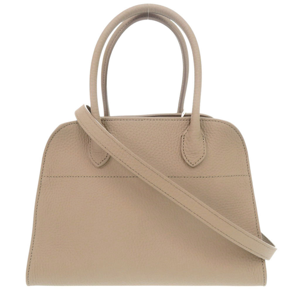 新品同様 ザ ロウ ソフト マルゴー 10 レザー ダークトープ 2WAY ハンドバッグ ショルダーバッグ 1836【中古】THE ROW