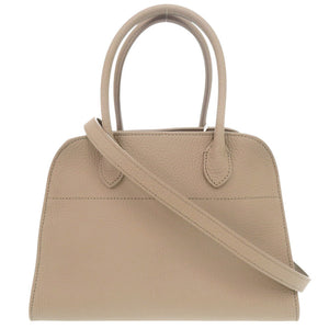 新品同様 ザ ロウ ソフト マルゴー 10 レザー ダークトープ 2WAY ハンドバッグ ショルダーバッグ 1836【中古】THE ROW