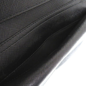 美品 サルヴァトーレフェラガモ ヴァラ チェーンウォレット 長財布 斜め掛け 22 B850 レザー ブラック 1852【中古】Salvatore Ferragamo