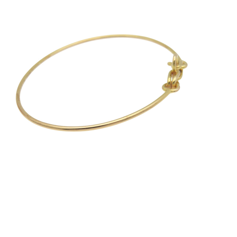 美品 エルメス ローズドメール K18YG バングル K18イエローゴールド ゴールド 1857【中古】HERMES レディース