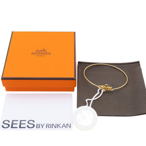 美品 エルメス ローズドメール K18YG バングル K18イエローゴールド ゴールド 1857【中古】HERMES レディース
