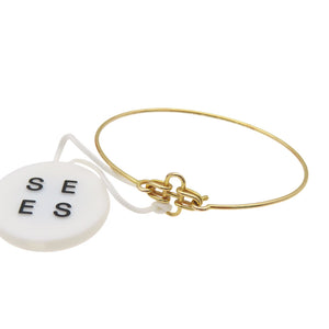 美品 エルメス ローズドメール K18YG バングル K18イエローゴールド ゴールド 1857【中古】HERMES レディース