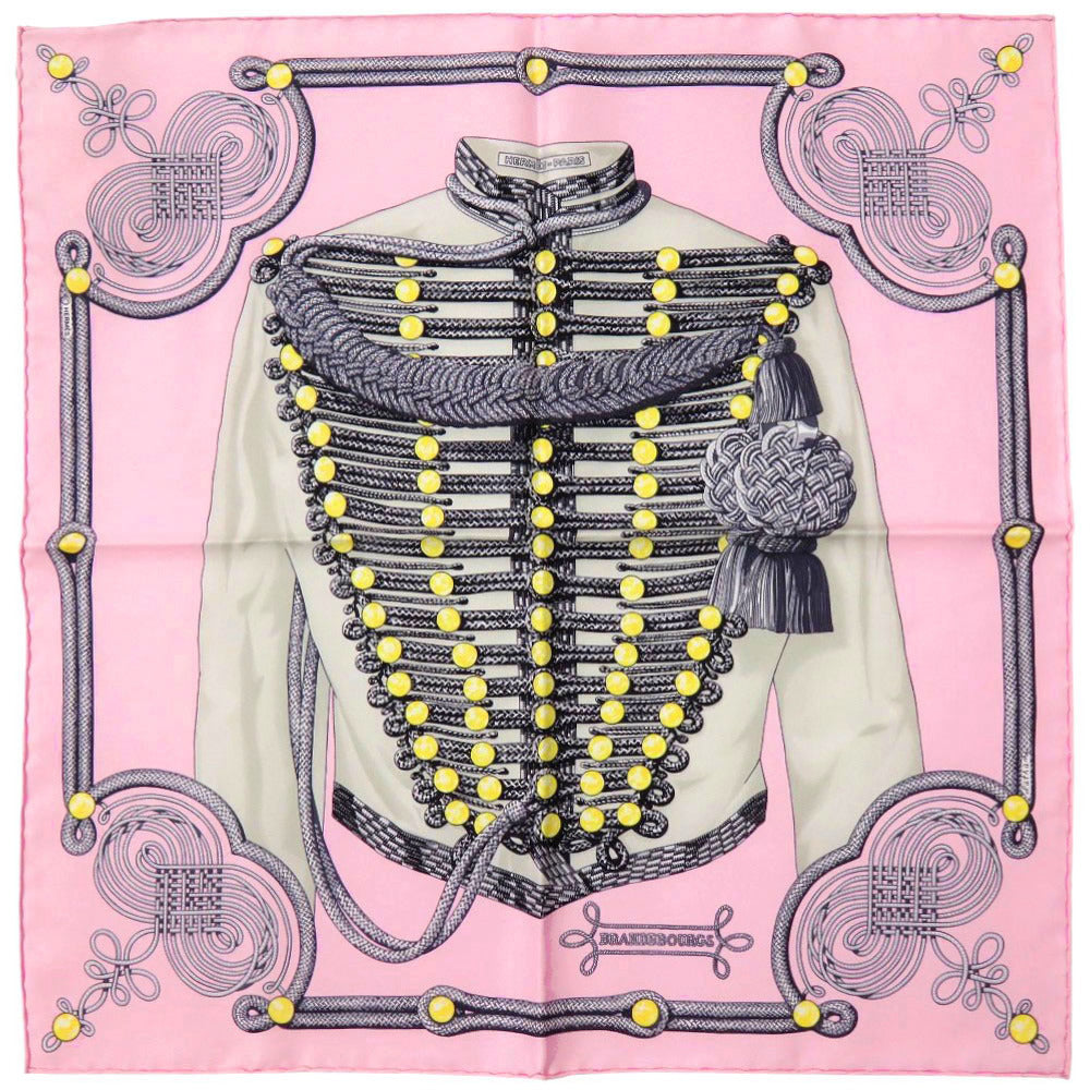 未使用品 エルメス カレ45 ガヴロッシュ ツイル Brandebourgs ブランデンブルク飾り シルク マルチカラー スカーフ 1872【中古】HERMES