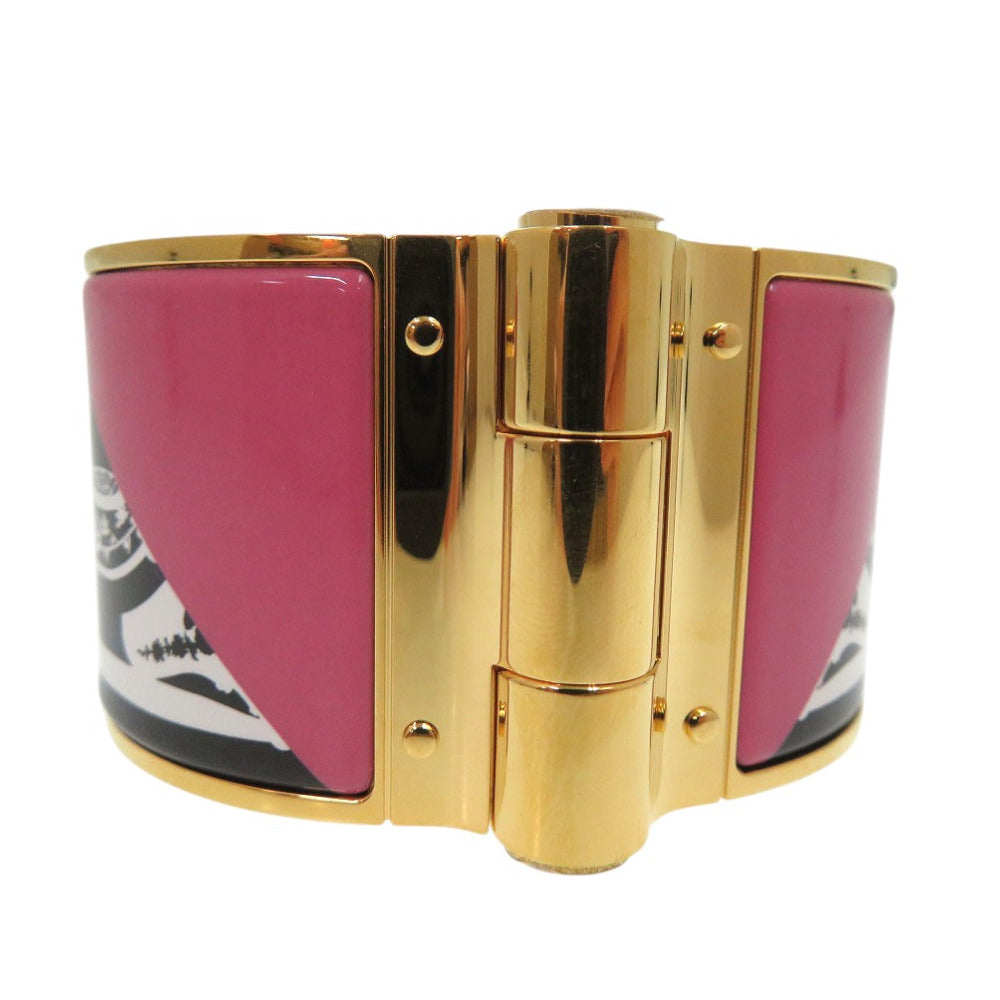 未使用品 エルメス エマイユGM バングル ブレスレット シャルニエール エナメル ゴールド 1874【中古】HERMES