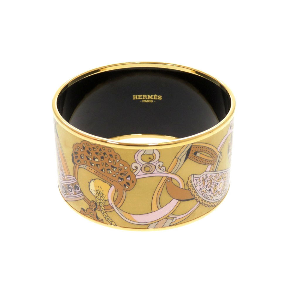 新品同様 エルメス エマイユ TGM メタル ゴールド バングル 1880【中古】HERMES