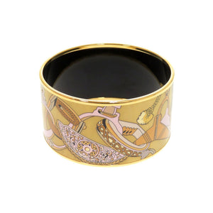 新品同様 エルメス エマイユ TGM メタル ゴールド バングル 1880【中古】HERMES