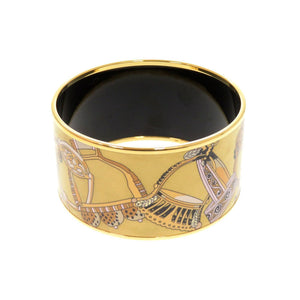 新品同様 エルメス エマイユ TGM メタル ゴールド バングル 1880【中古】HERMES