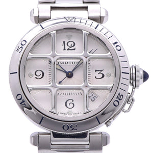 カルティエ パシャ コンベックス グリッド W31059H3 自動巻き 腕時計 SS シルバー 1914【中古】CARTIER メンズ