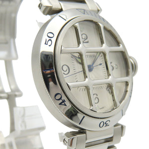 カルティエ パシャ コンベックス グリッド W31059H3 自動巻き 腕時計 SS シルバー 1914【中古】CARTIER メンズ