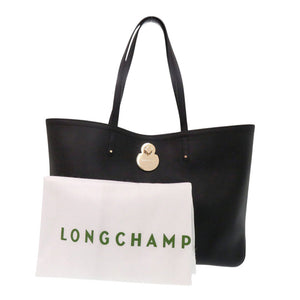 美品 ロンシャン キャヴァルケイド レザー ブラック トートバッグ 黒 0005【中古】Longchamp