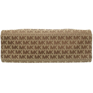 新品同様 マイケルコース 2WAY KENLY ラージ キャンバス/レザー ブラウン トートバッグ 茶 0019【中古】Michael Kors