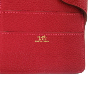 美品 エルメス ドゴンMM トゴ レッド 赤 長財布 0026【中古】HERMES