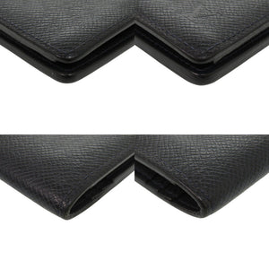 ルイ ヴィトン ポルトフォイユ ブラザ タイガ M30502 ネイビー 長財布 LV 0046【中古】LOUIS VUITTON メンズ