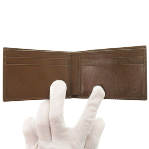 新品同様 グッチ インターロッキングG 673001 GGスプリーム ベージュ 二つ折り財布 札入れ 0049【中古】GUCCI