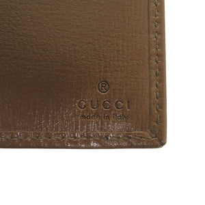 新品同様 グッチ インターロッキングG 673001 GGスプリーム ベージュ 二つ折り財布 札入れ 0049【中古】GUCCI