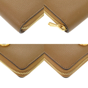 新品同様 グッチ ズゥミ 570661 レザー ブラウン ラウンドファスナー 長財布 0061【中古】GUCCI