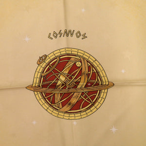 美品 エルメス カレ90 COSMOS コスモス 宇宙観 馬 シルク イエロー ゴールド スカーフ 0064【中古】HERMES