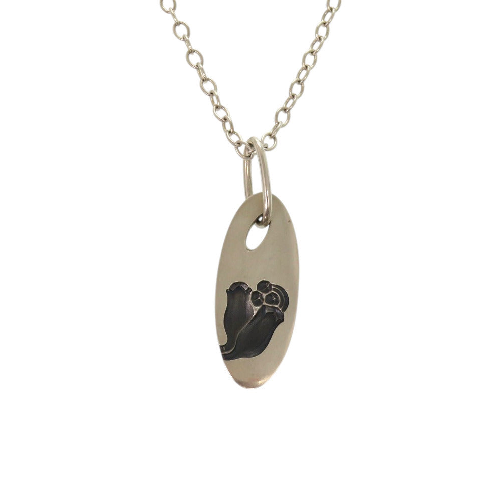 美品 ジョージジェンセン チューリップ 448 シルバー925 シルバー ネックレス 0065【中古】Georg Jensen