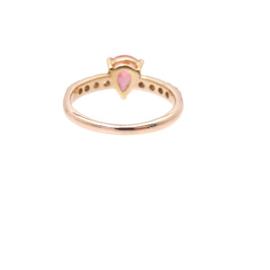 新品同様 パパラチアサファイア1.201ct ダイヤ0.29ct K18PG リング 10.5号 指輪 パパラチャサファイヤ/ピンクゴールド/ダイヤモンド 2.8g ジュエリー 0072【中古】 レディース