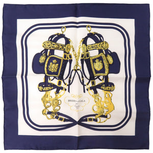 未使用品 エルメス ポケットチーフ カレ45 プチカレ brides de gala シルク マルチカラー スカーフ 0124【中古】HERMES
