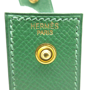 新品同様 エルメス チューイングガムケース クシュベル ヴェール ゴールド金具 セリエ 0130 【中古】 HERMES