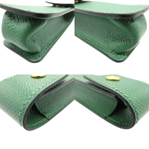 新品同様 エルメス チューイングガムケース クシュベル ヴェール ゴールド金具 セリエ 0130 【中古】 HERMES