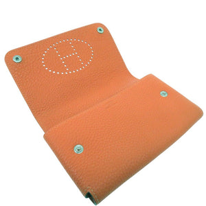 エルメス MISES ET RELANCES トランプケース トランプホルダー トリヨンクレマンス オレンジ 0145【中古】HERMES