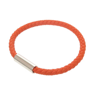 新品同様 エルメス ゴリアテ レザー オレンジ ブレスレット アクセサリー 0156 【中古】 HERMES