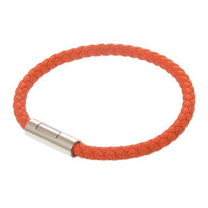 新品同様 エルメス ゴリアテ レザー オレンジ ブレスレット アクセサリー 0156 【中古】 HERMES