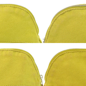 エルメス ボリード 25 MM キャンバス イエロー ポーチ バッグ 0157【中古】HERMES