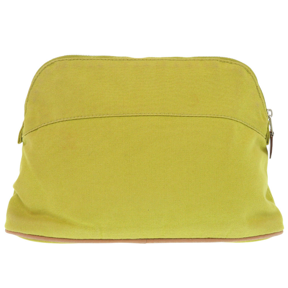 エルメス ボリード 25 MM キャンバス イエロー ポーチ バッグ 0157【中古】HERMES