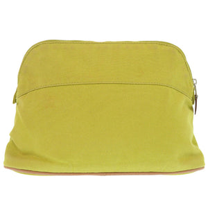 エルメス ボリード 25 MM キャンバス イエロー ポーチ バッグ 0157【中古】HERMES