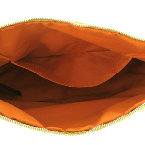 エルメス ボリード 25 MM キャンバス イエロー ポーチ バッグ 0157【中古】HERMES