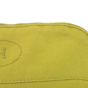 エルメス ボリード 25 MM キャンバス イエロー ポーチ バッグ 0157【中古】HERMES