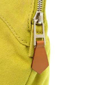 エルメス ボリード 25 MM キャンバス イエロー ポーチ バッグ 0157【中古】HERMES