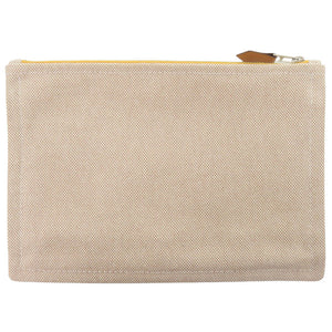 新品同様 エルメス ニューヨッティング PM コットン ベージュ ポーチ 0158【中古】HERMES
