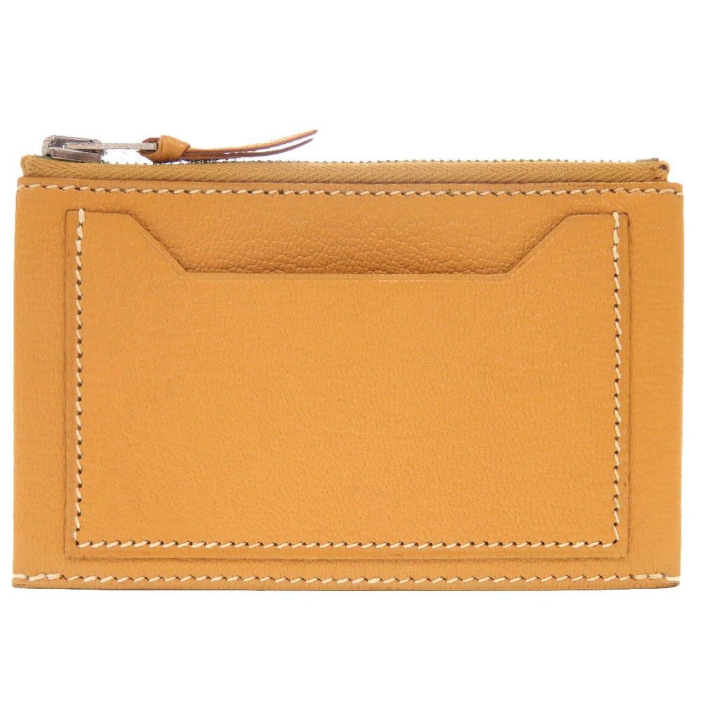 美品 エルメス クラリスPM シェーブル ナチュラルサブレ シルバー金具 □D刻印 コインケース 財布 0161 【中古】 HERMES