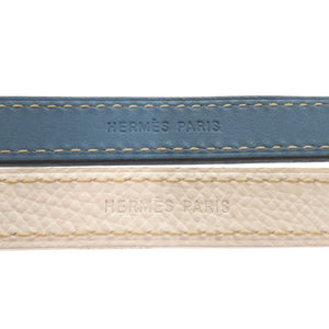 美品 エルメス セリエ ルーピング LOOPING ブレスレット レザー ホワイト J刻印 0176【中古】HERMES