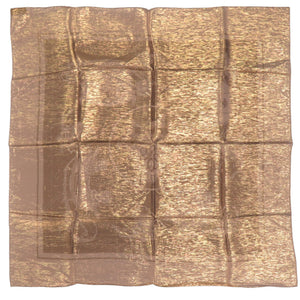 美品 エルメス カレグラム70 Exlibris エクスリブリス シルク ポリエステル ゴールド 金 スカーフ 0184【中古】HERMES