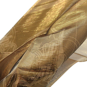 美品 エルメス カレグラム70 Exlibris エクスリブリス シルク ポリエステル ゴールド 金 スカーフ 0184【中古】HERMES