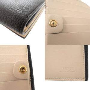 新品同様 フェンディ PEEK A BOO ピーカブー 二つ折り財布 8M0438 A91B F11IE カーフ 0197【中古】FENDI