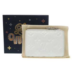 美品 ルイ ヴィトン ポルトフォイユ リサ M12674 シルバー金具 モノグラムアンプラント SNOW ホワイト 白 LV 二つ折り財布 0215【中古】LOUIS VUITTON