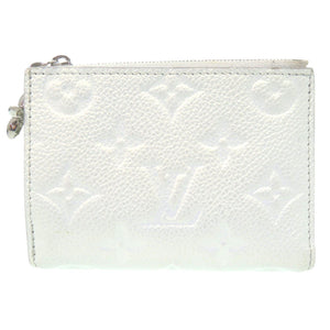 美品 ルイ ヴィトン ポルトフォイユ リサ M12674 シルバー金具 モノグラムアンプラント SNOW ホワイト 白 LV 二つ折り財布 0215【中古】LOUIS VUITTON