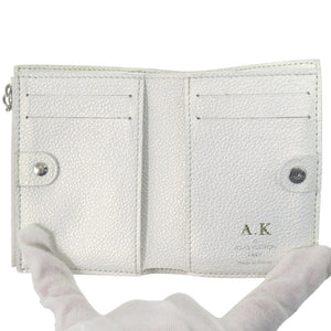 美品 ルイ ヴィトン ポルトフォイユ リサ M12674 シルバー金具 モノグラムアンプラント SNOW ホワイト 白 LV 二つ折り財布 0215【中古】LOUIS VUITTON