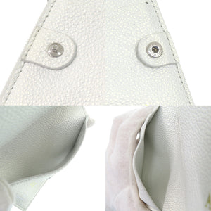 美品 ルイ ヴィトン ポルトフォイユ リサ M12674 シルバー金具 モノグラムアンプラント SNOW ホワイト 白 LV 二つ折り財布 0215【中古】LOUIS VUITTON