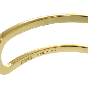 新品同様 フェンディ FFロゴ オーロック メタル ゴールド 金 バングル 0231【中古】FENDI